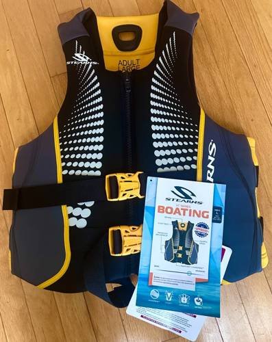 Aquafoam Hydroprene Boating Life Jacket, Mens Large, US Coast Guard Approved PFD